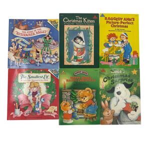Lot of 6 Vintage Random House Christmas Holiday Children’s Books